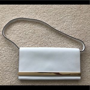 Michael Kors White/Gold Large Clutch - Never Used!